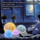thumbnail image 3 of Moon Lamp Remote Touch Control Moon Light 3d Printing 16 Colors Led Moon Night, 3 of 5