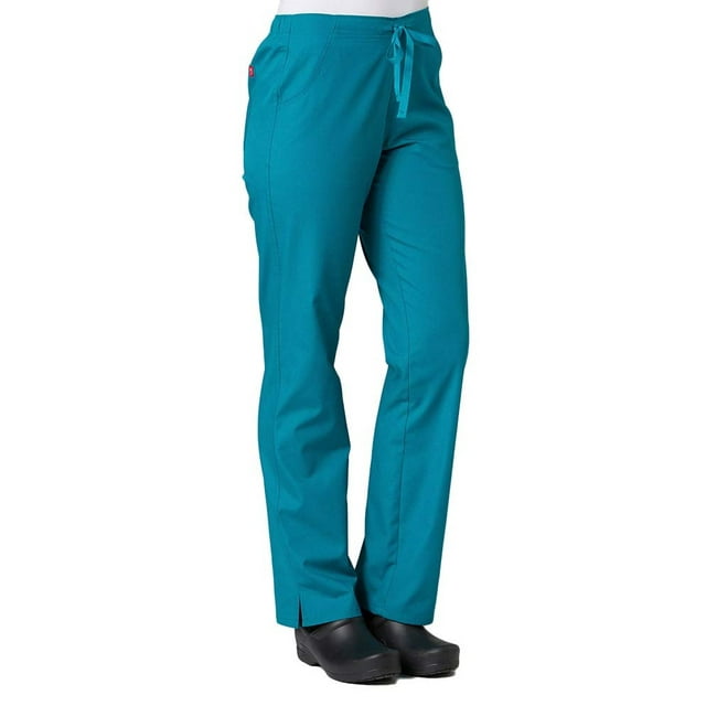 panda Pantalon D\'uniforme Médical Droit à Demi-Cordon pour Femmes Rouge