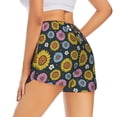thumbnail image 3 of Bixox Women's Colorful Sunflowers pattern 2 in 1 Running Shorts - Lightweight Athletic Workout Gym Yoga Shorts Liner with Pockets - Large, 3 of 7