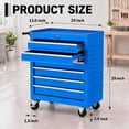 thumbnail image 7 of Memoryfield Rolling Tool Chest, 6 Drawer Tool Storage Cabinet with Locking System, Tool Cart Organizer for Garage Workshop, Blue, 7 of 7