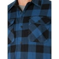 thumbnail image 4 of Wrangler Men's Fleece Buffalo Plaid Relaxed Fit Long Sleeve Shirt, S-3XL, 4 of 5