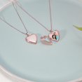 thumbnail image 6 of Picturesongold.Com Sterling Silver Rose Gold Plated Plain Heart Locket Necklace Pendants - 1 in x 1 in, 6 of 7
