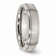 thumbnail image 4 of Primal Steel Titanium Brushed and 6mm Grooved Edge Band, 4 of 11