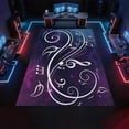 thumbnail image 4 of Starry Sky Music Rug 2x3ft Small Area Rugs White Musical Note Rugs Ultra Soft Washable Carpet with Non Slip Backing for Living Room Bedroom Gameroom Study Office Home Decor Mat, 4 of 7