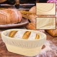 thumbnail image 2 of Cesta para fermentación de masa madre, Artisan Baker's Companion, banneton ovalado de ratán natural para repostería saludable, 2 of 5