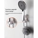 thumbnail image 2 of Toystoory Soporte ajustable montado en la pared soporte autoadhesivo Simple sin taladrar estante multifuncional para colgar baño Universal Juegos de accesorios de baño Blanco, 2 of 6