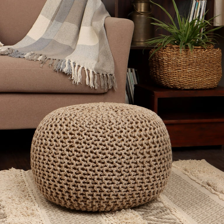 Round 2024 pouf ottoman