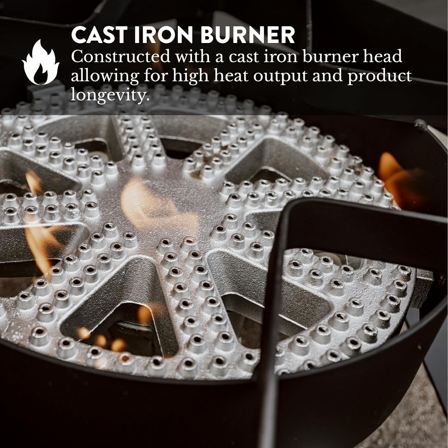 GasOne Propane Single Gas Burner 200,000BTU Heavy Duty - 0-20 PSI Adjustable Regulator and Hose Camp