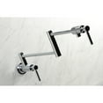 thumbnail image 4 of Kingston Brass KS4101DL Concord Two-Handle 1-Hole Wall Mount Pot Filler Faucet in Polished Chrome, 4 of 8