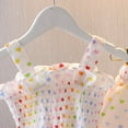 thumbnail image 4 of Mercatoo Summer Clothes Baby Girls Heart Shaped Print Sleeveless Lace Suspender Ruffle Top + Shorts 2Pcs Outfit Kids Set, 4 of 8