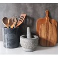 thumbnail image 3 of Marble Salt Cellar, Utensil Holder, for Kitchen (Black), 3 of 8