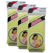 Nylon Japanese Beauty Skin Bath Wash Cloth/Towel (3) Yellow By SALUX