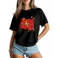 thumbnail image 5 of Women's T-Shirt It's Fine I'm Fine Everythimg Ls Fine Explosion Pop Art Short Sleeve Casual Tee Classic Crew Neck T Shirt for Women Black, M, 5 of 7