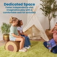 thumbnail image 4 of ECR4Kids SoftZone Tree Log Nature-Inspired Double Bench, 12in, Flexible Seating, Chocolate, 4 of 9