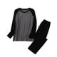 thumbnail image 1 of Conjunto de pantalón y blusa de manga larga con patchwork para hombre y mujer, 1 of 2