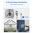 thumbnail image 4 of Ken Brown 24 "Exhaust Shutter fan, 4200 CFM, Attic Fan Thermostat, Moisture-Proof, Heat-Resistant, Wall-Wounted Garage, Greenhouse, Store, 4 of 10