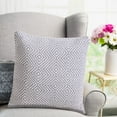 thumbnail image 2 of LR Home Ox Bay Hand-Woven Gray/White Diamond All-Natural Cotton Pillow Cover, 2 of 9