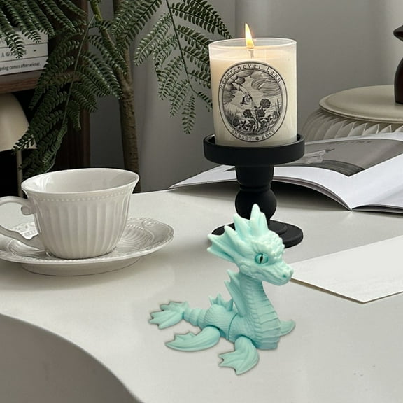 SSZMDLB under $5 Dragon Ornament, Mini Sea Dragon Decor, 3D Printed Table Decorations, Home Desk Ornaments, Sea Creature Figures, Sea Theme Decor, Small Tabletop Statues