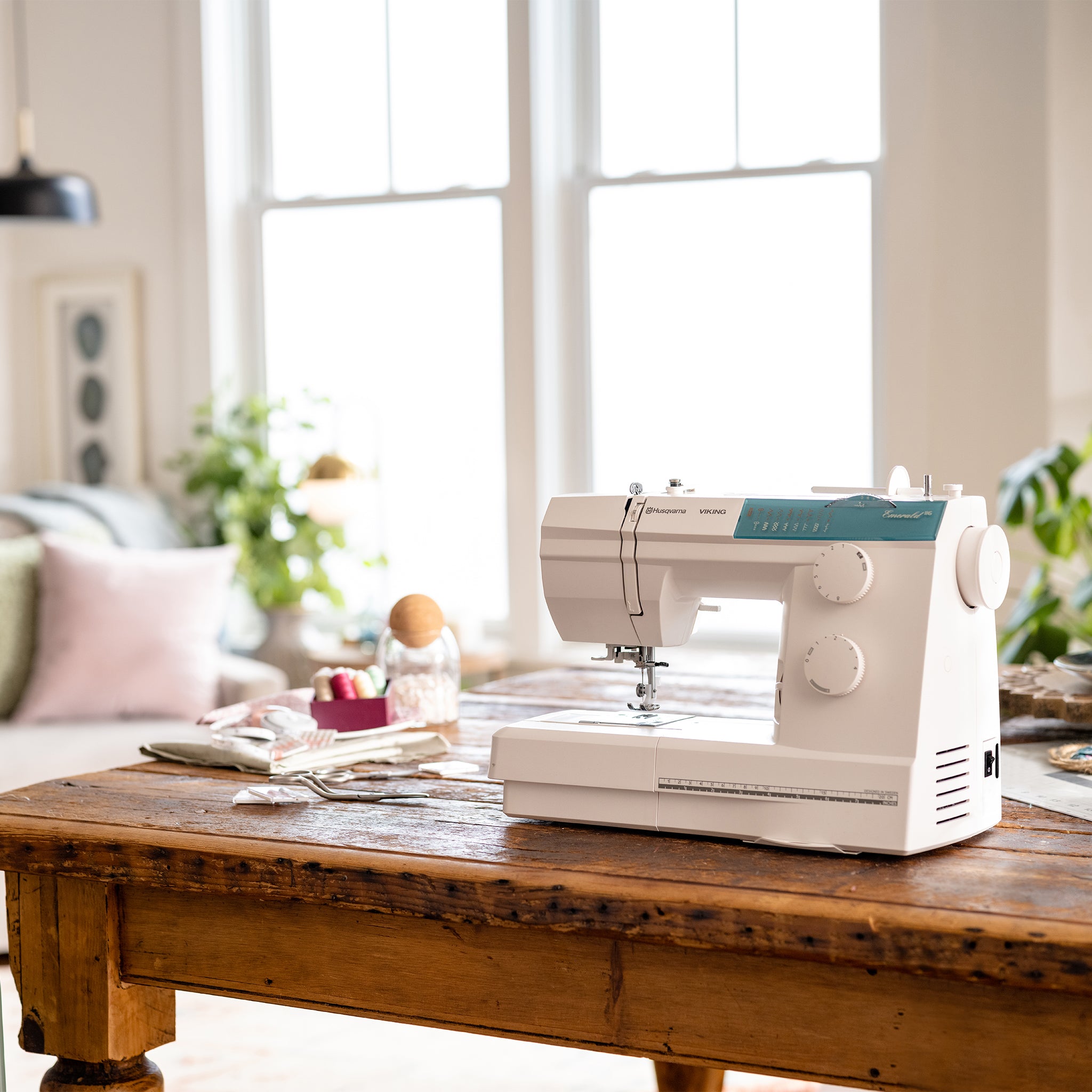 Husqvarna Viking Emerald 116 Sewing Machine with 16 Stitches & 1-Step Buttonhole