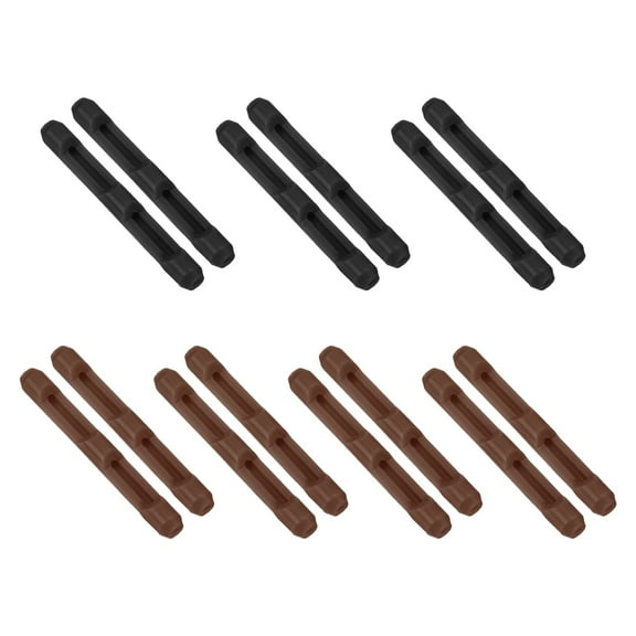 Uxcell Eyeglass Ear Cushions, 7 Pairs Glasses Ear Grip for 3-10mm Glasses, Black/Brown