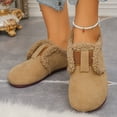 thumbnail image 2 of Women's Vintage Mary Jane Flats Winter Snow Boots with Fleece Lined Warm Suede Wide Feet Non Slip Low Heel Ankle Booties, 2 of 7