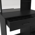 Boahaus Spes Modern Black Painted Makeup Vanity Table for Bedroom