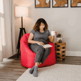 thumbnail image 2 of Milano Beanbag Chair Red Stain-Resistant Fabric, 2 of 6