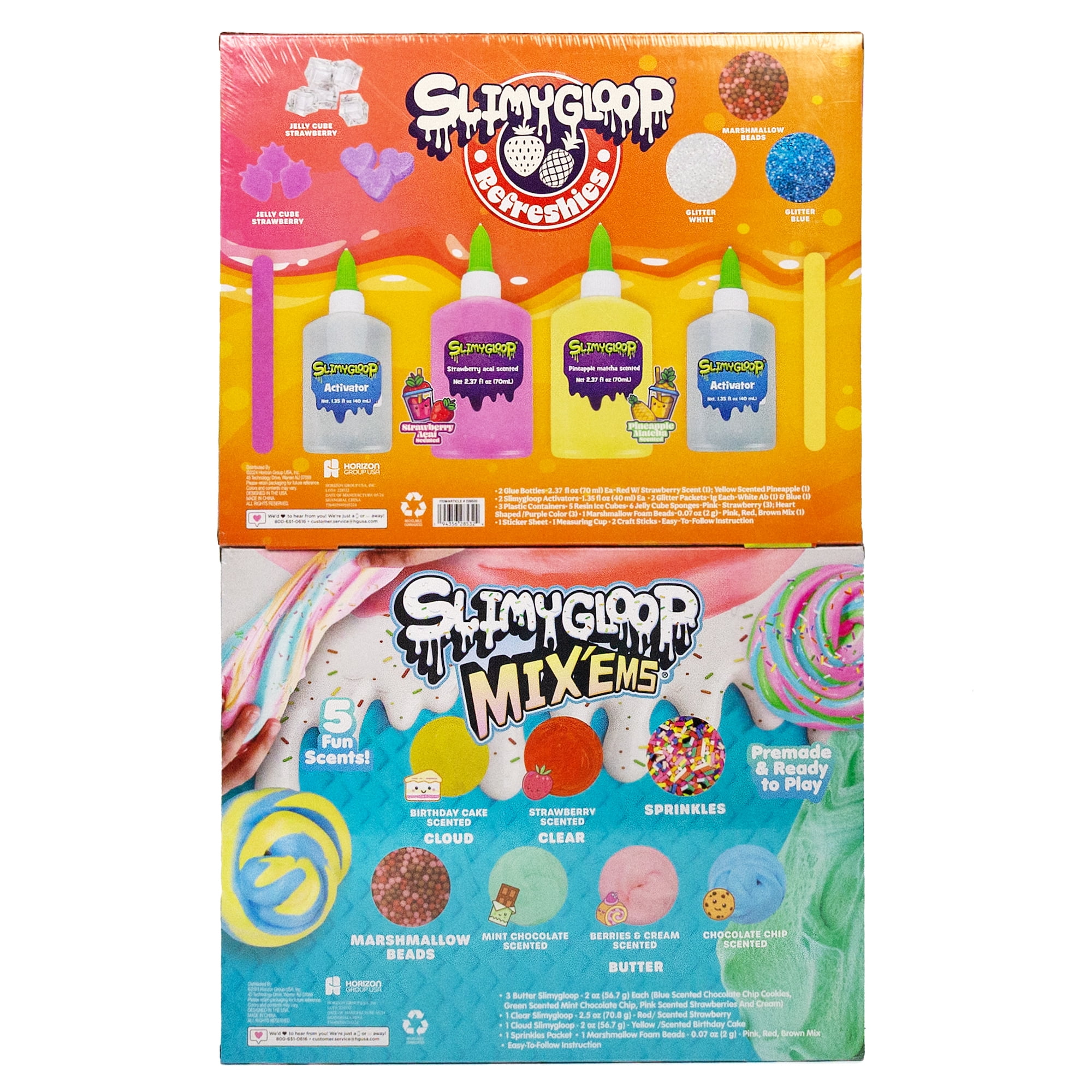SLIMYGLOOP 2-in-1 Slime Kits - 5 Pack, 2 Kits Included - Walmart.com