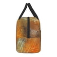 thumbnail image 4 of YFYANG Portable Waterproof Insulated Lunch Bag, Orange Vintage Texture Reusable Cooler Bag / Picnic Bag for Adults Teens, 4 of 9