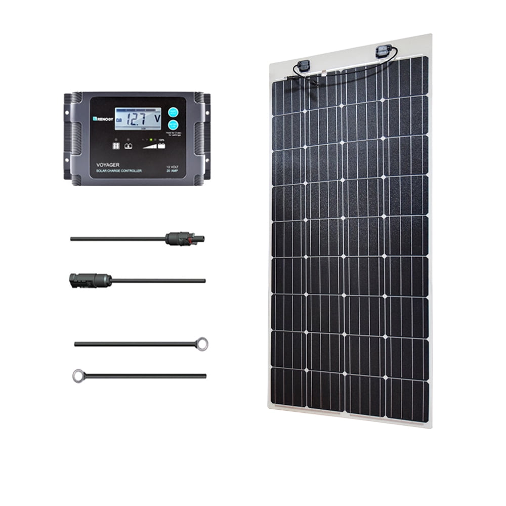 Renogy 160 Watt 12 Volt Solar Marine Kit With Ultra Flexible Solar Panel Waterproof Controller 2806