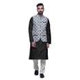 thumbnail image 1 of Atasi Ethnic Kurta Churidar Pajama Set With Printed Nehru Jacket Set For Mens, 1 of 3