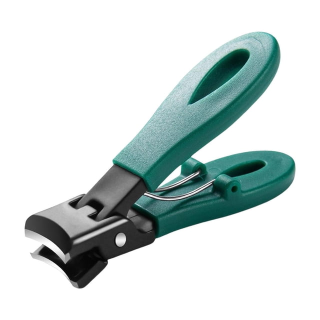 Cortauñas de acero inoxidable con abertura ancha para uñas de pies y manos. Cortauñas de uñas de pies con cabeza grande en ángulo y abertura ancha para personas mayores con uñas gruesas.