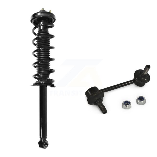 Transit Auto Rear Right (Passenger Side) Complete Shock Assembly and TQ Link Kit for Car Honda Accord Acura TL KSS-105245