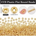 thumbnail image 2 of 1 Box 1500Pcs 6mm Flat Round Spacer Beads Gold Rondelle Bead 2mm Hole Plastic Disc Charm Heishi Bead Spacers, 2 of 6