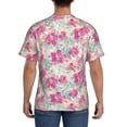thumbnail image 3 of Qekee Purple Watercolor Flowers Classic Fit T-Shirt Men's Shirt Men's Tight Short Sleeves for Exercise, Running, Mountaineering - Purple Watercolor Flowers, 3 of 9