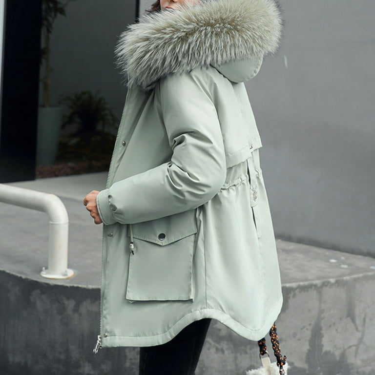 Winter Coats for Women Thichkened Hooded Parka Coat Warm Baggy Plus Size  Winter Jacket Outerwear with Pockets Womens Clothes 