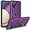 Purple Military Grade Rotating Ring Kickstand Case, variant on for Samsung Galaxy A03S Case with Slide Camera Cover HD Screen Protector [Military Grade 16ft. Drop Tested] Magnetic Ring Holder Kickstand Protective Phone Case for Samsung Galaxy A03S, Black