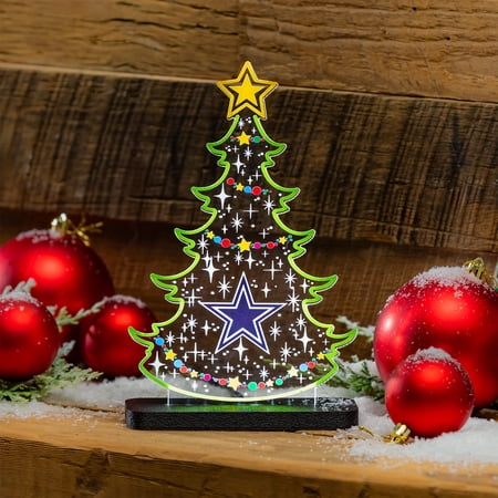 Dallas Cowboys 10 LED Tabletop Christmas Tree Desklite Sign