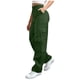 thumbnail image 1 of Pantalones de Cintura Elástica para Mujeres Color Sólido Pantalones de Cintura Alta de Longitud Completa con Bolsillos, 1 of 7