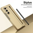 thumbnail image 5 of Allytechgroup for Samsung Galaxy Z Fold 4 Pen Phone Case, Built-in Pen Holder Slot with Stylus Screen Protector Shockproof Anti-Scratch Protective for Galaxy Z Fold 4 Women Men, Gold, 5 of 12