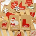 thumbnail image 4 of Coofit Christmas Gift Tags Set Cute Kraft Paper Hanging Tags Craft Labels with String, 4 of 10