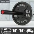 thumbnail image 4 of Synergee Standard Metal Weight Plates 35 lb Pair. 2” Opening for Bodybuilding, Olympic & Power lifting workouts. Classic Old School Metal Weighted Plates., 4 of 7