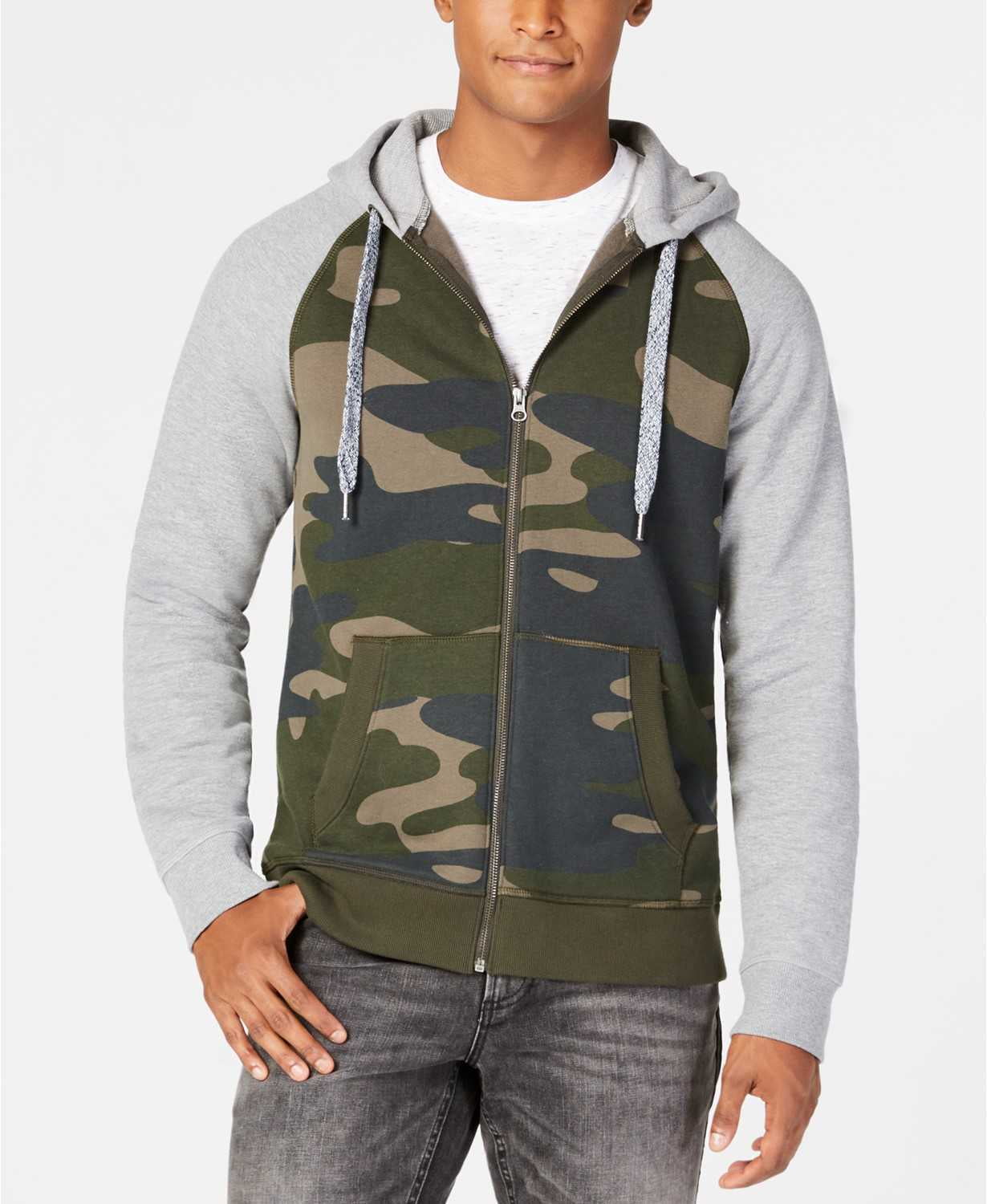 American Rag Solid Full-Zip Fleece Sweatshirt Deep Black Size XL