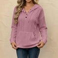 thumbnail image 2 of LIaqionyy Womens Hoodie Oversized Sweatshirt Casual Long Sleeve Drawstring Pullover Tops Textured Fall Winter Clothes, 2 of 8