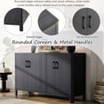 thumbnail image 4 of Farmhouse Style 4-Door Cabinet with Natural Finish, A Rustic Accent for Entryways or Small Spaces, 4 of 9