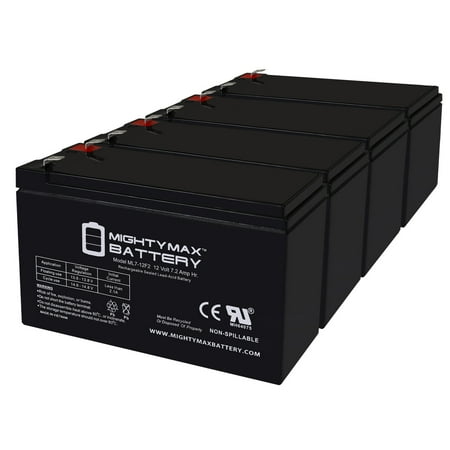 12V 7Ah F2 Replacement Battery for Computer Back Up Power - 4 Pack