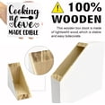 thumbnail image 3 of Zomyto 5x5 In Funny Kitchen Wooden Box Sign - Cooking is Love Made Edible, 3 of 7