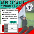 thumbnail image 4 of 48 Pair Low Cut Socks Thin Comfortable Lightweight Breathable Wholesale Bulk Sport Socks, 4 of 7