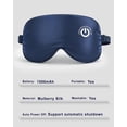 thumbnail image 6 of Heated Eye Mask  - HSA Eligible Cordless Pure Mulberry Silk Eye Mask for Dry Eyes Relief with 3 Adjustable Heat Settings,1500mAh Rechargeable Washable Eye Cover for Travel Sleep Therapy (Navy), 6 of 8