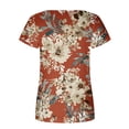 thumbnail image 4 of Blouses à Manches Courtes pour Femmes Mode Imprimée Décontractée Col Rond T-Shirt Ample Blouse Hauts à Manches Courtes pour Femmes, 4 of 5